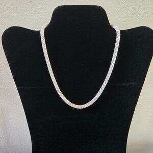 16” Sterling Silver Mesh Rope Necklace